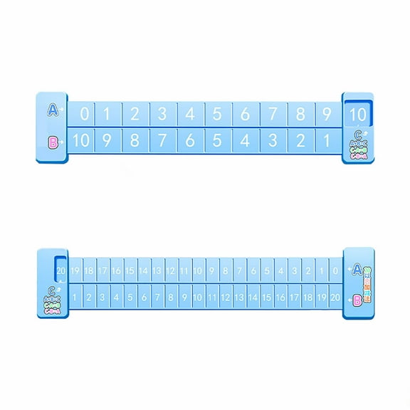 YZHMYR Children's Math Decomposition Ruler Double-Sided 0-10/0-20 Addition Subtraction Intuitive Teaching Portable Clear Markings for Early Education Home Work Classroom Kids Math Learning Tool