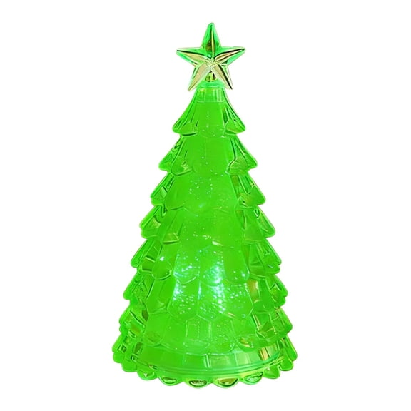 YZHMYR Christmas Crystal Tree Night Light Glittering Effect Warm Soft Light Energy-Saving Compact Tabletop Decor for Home Office Party Window Shelf Mantel Christmas Festive Ambience Gift Ornament