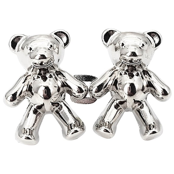 YZHMYR Cute Bear No Sew Waist Button Pins Metal Jean Waist Tightener Buttons No Sewing No Tools Detachable Adjustable Anti Slip for Jeans Pants Dress Clothing Waist Adjustment DIY Accessories