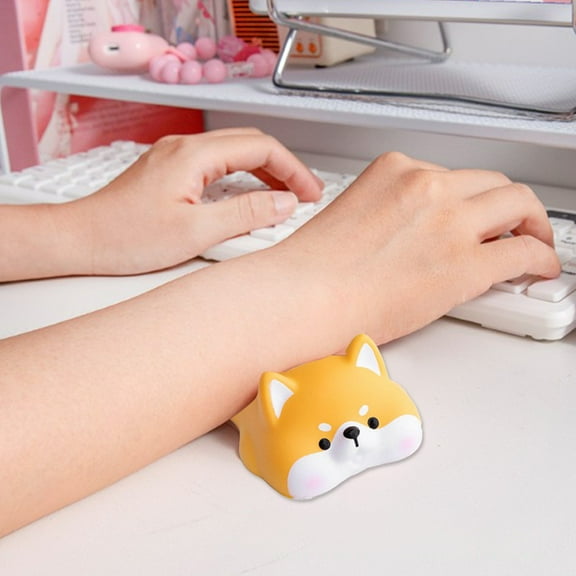 YZHMYR Cute Mini Mouse Wrist Rest Ergonomic Leather Foam Non-Slip Base Curved Wrist Fit Portable Design Long-Term Work Comfort Wrist Support For Home Office Computer Desk Workspace Holiday Gift