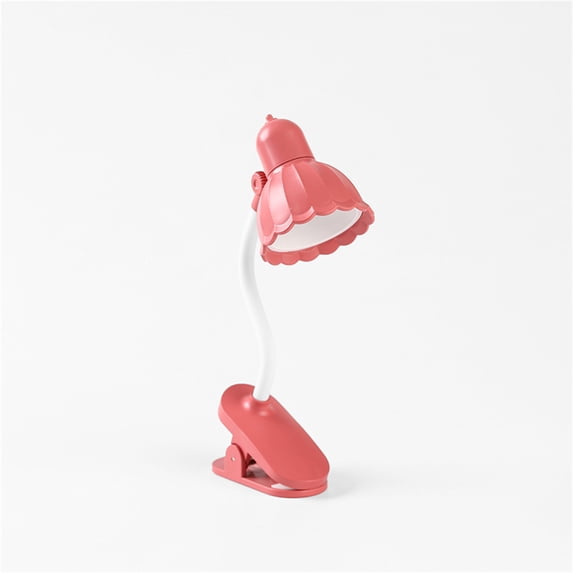 YZHMYR Foldable LED Mini Desk Lamp Magnetic Clip-On Warm Eye-Protective Light Touch Dimming USB Powered Flower Design Portable Night Light for Reading Bedroom Office Home Decor Birthday Gift