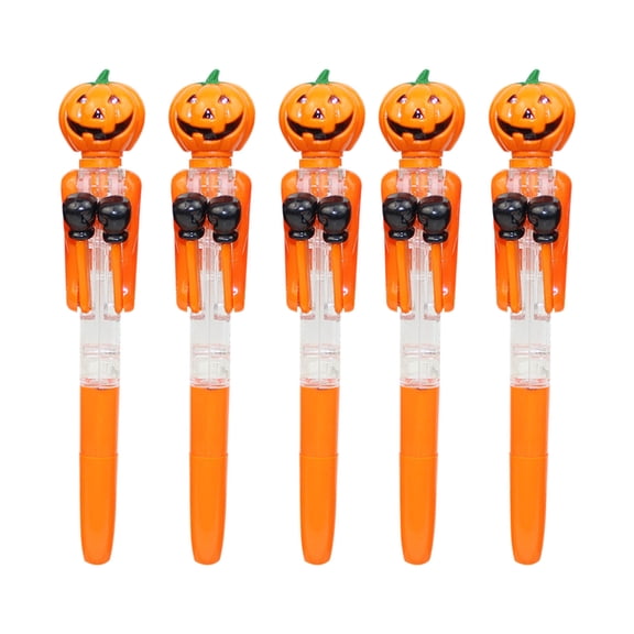YZHMYR Halloween Pumpkin Boxing Pen LED Light Stress Relief Toy Pen Cute Design Durable Plastic Comfortable Grip Funny Stationery for Children Students Classroom Prizes Halloween Thanksgiving Parties