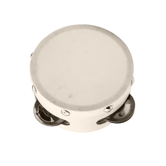 YZHMYR Handheld Tambourine Aluminum Alloy Poplar Wood Lambskin Drumhead Crisp Bright Sound Metal Jingles for Kids Early Education Music Learning Party Performance Family Gathering Music Teaching