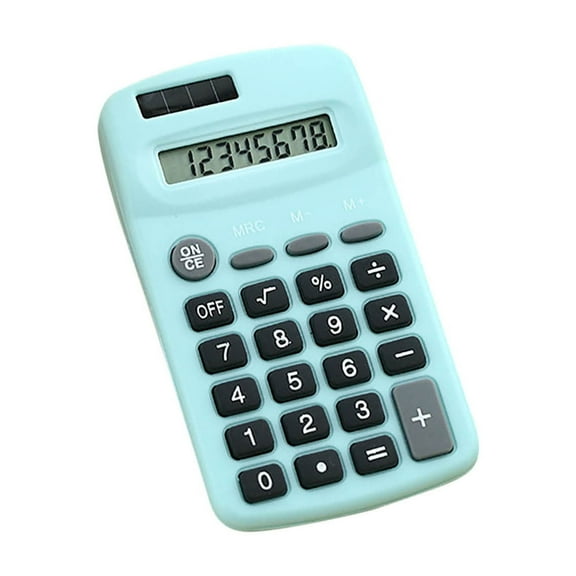 YZHMYR Mini Student Calculator 8-Digit Display Solar-Powered Backup Battery Multifunctional Portable Electronic Computer for Classroom Homework Exams Basic Math Operations Percentages Reciprocals