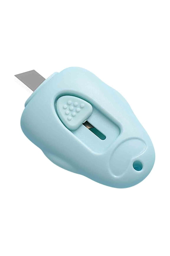 Mini Utility Knife Box Opener 2.67In Portable Package Cutter Keychain Attachable Fixed Blade Safe Cutting Tool Back to School Office Supplies Mail Envelope Cutting Desk Organization Accessory