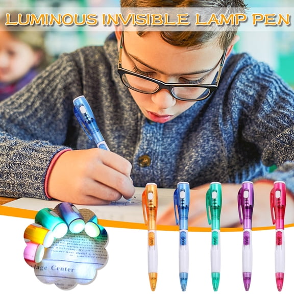 YZHMYR Multi-Function Ballpoint Pen 5-Pack 5.31in LED Flashlight Currency Detector Smooth Writing Pen for Office School Home Business Travel Contract Writing Bill Signing Office Supplies Writing Tool