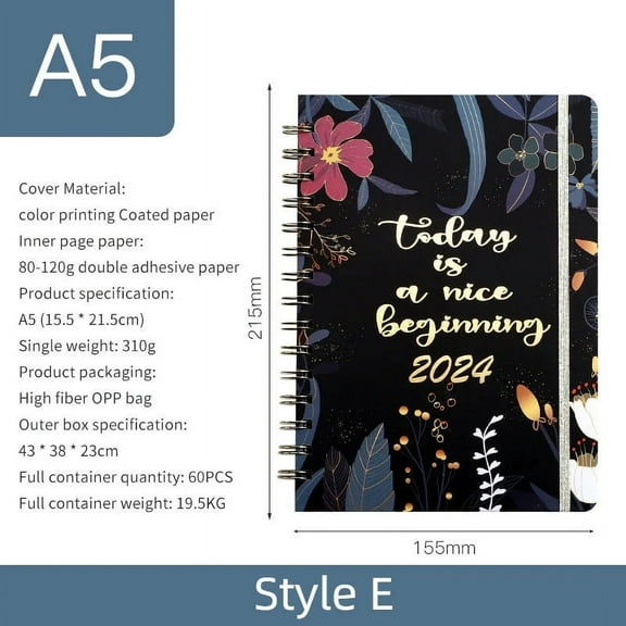 YZHMYR Personalized Weekly Monthly Planner 8.5In Hardcover Thick Paper Lightweight Portable Schedule Diary Back to School Supplies Office Student Work Study Management Essentials Accessory