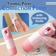 thumbnail image 1 of YZHMYR Thermal Paper Correction Fluid 10ml Confidential Data Remover with Unboxing Knife Leak-Proof Portable Long-Lasting Erases Receipts Bills Bank Statement Office Home Travel Confidential Document, 1 of 6