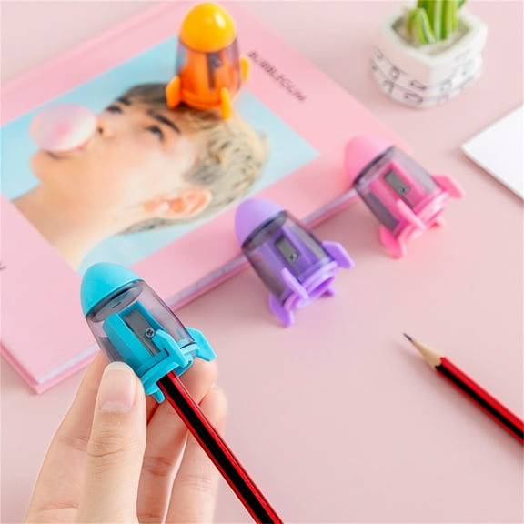 YZHMYR Transparent Airplane Pencil Sharpener Dual-Hole Stainless Steel Blade Detachable Shavings Box Random Color For Round/Hexagonal/Triangular Pencils Students Graduation Small Gift School Supplies
