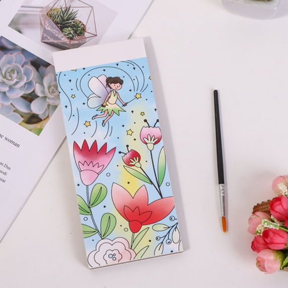 YZHMYR Watercolor Coloring Book Integrated Graffiti Art Book Mess-Free Reusable Portable with Water Pen Thick Ink-Resistant Paper for Travel Home Art Projects Educational Supplies Holiday Gift Decor