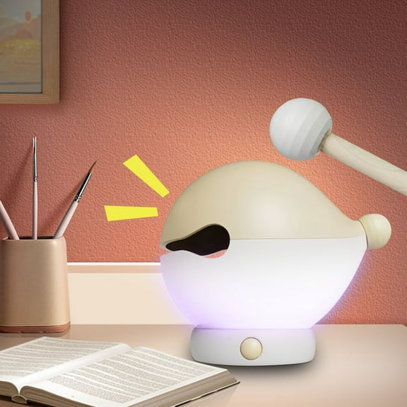 YZHMYR Wooden Fish Night Light & Desk Lamp 3 Color Temperatures Eye-Caring USB Charging Multifunctional for Office Bedroom Living Room College Dorm Room Home Decor Ambient Light Gift