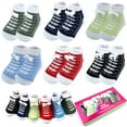 thumbnail image 1 of YZKKE 6 Pairs Baby Infant Girl Cotton Newborn Boy Ankle Socks 0-6 Months, 1 of 6