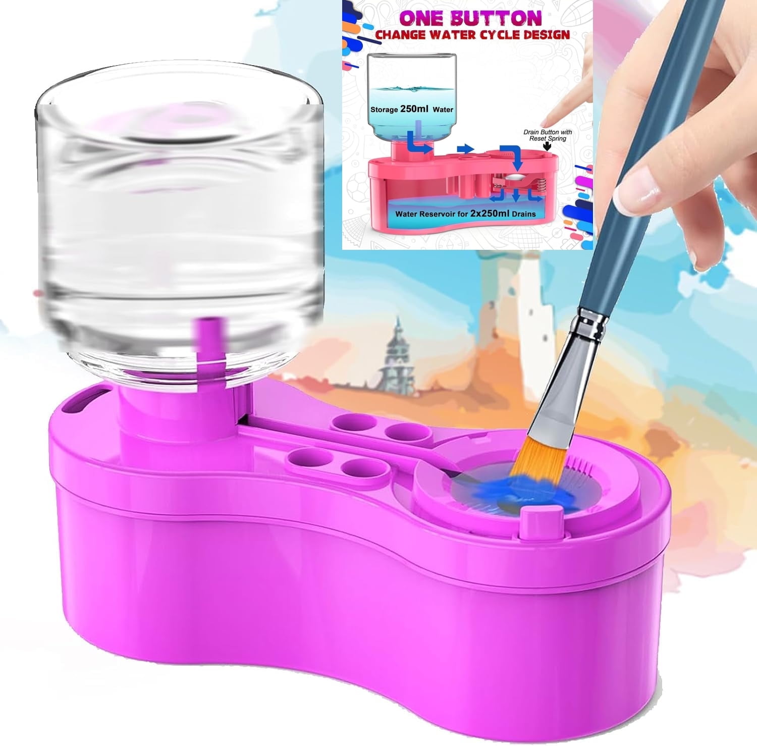 YZL Universal Crafts Paint Brush Cleaner Rinse Cup 2025 New Multi YZL Universal Crafts Paint Brush Cleaner Rinse Cup 2025 New Multi Purpose Paint Brush Cleaner Tool 4 Hole Brush Holder Auto Drain System Watercolor O 61a0be94 6dd1 4791 A0bf 26ead540557c.ba2121f41008e92e79404a29d0048edc