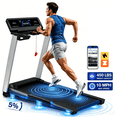 thumbnail image 1 of YZRUN Treadmills for Home with Incline, 4 HP Foldable Treadmill with Extra-large 20"x 45" Running Area, 450LBS Capacity, 10 MPH Speed, Bluetooth App and Speaker, 1 of 9