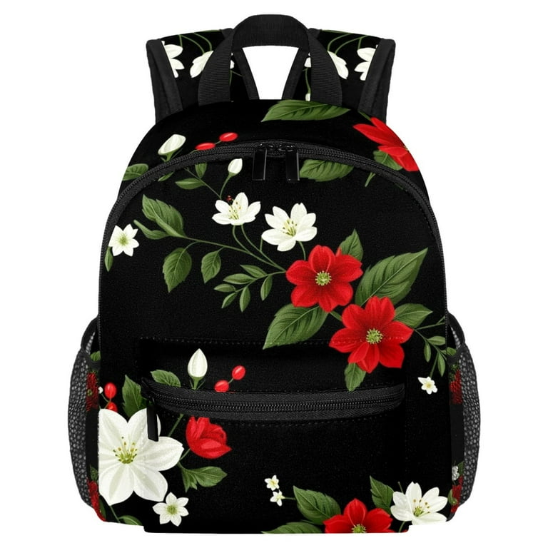 YZUOUZY Back Pack School Backpack for Girls Vintage Rose Lily Flowers Spring Summer Walmart