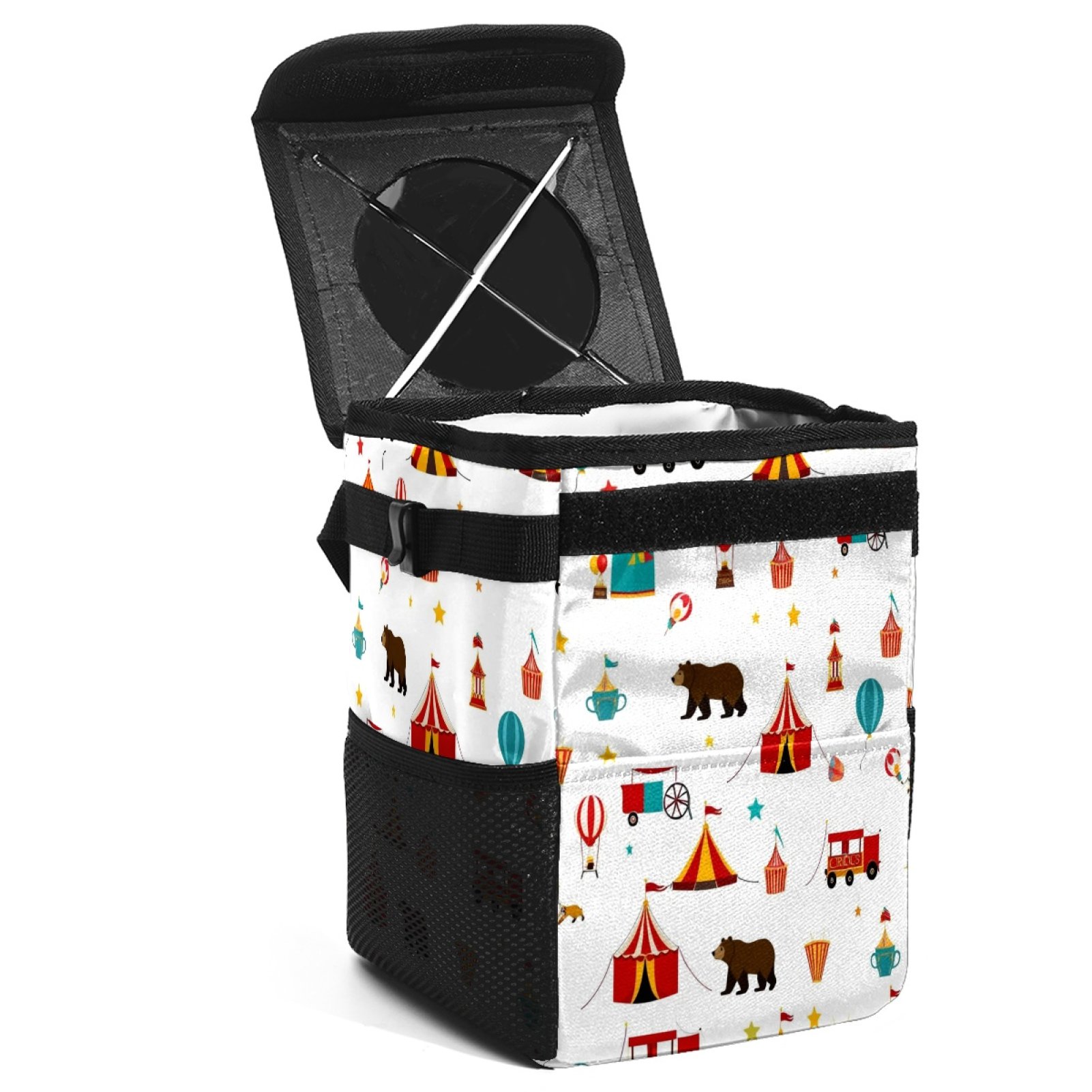 YZUOUZY Car Trash Can Trash Can for Car Car Trashcan Circus Pattern
