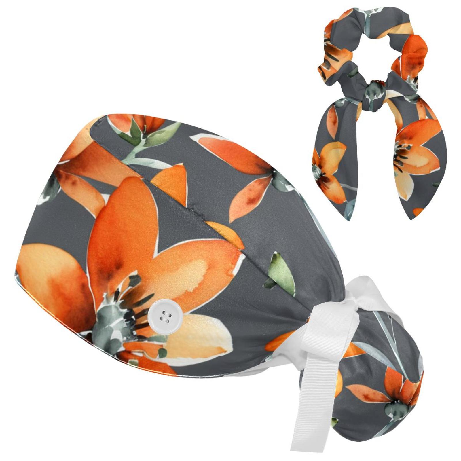 YZUOUZY Scrub Caps Women Scrub Cap Scrub Caps Women Ponytail Flowers