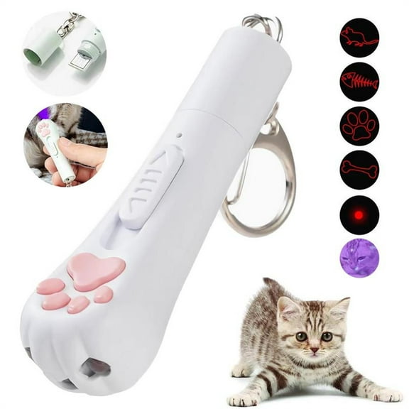YZWEI Cat Toy Laser Pointer, Laser Pointer for Cats, Laser Pointer Cat Toy, Adjustable Laser Pointer for Cats, 5 Modes Interactive Pet Toy with Safety Lock, Red, 2.9 Inch