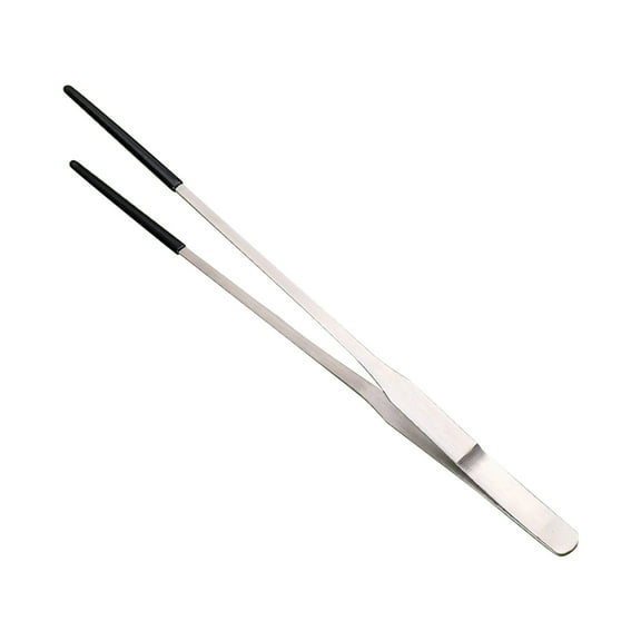YZWEI Long Tweezers for Crafts,Long Tweezers for Aquarium,Aquarium Feeding Tweezers,Stainless Steel,10.6 inches – Straight Tip for Feeding and Planting in Fish Tanks,Anti-Slip Design