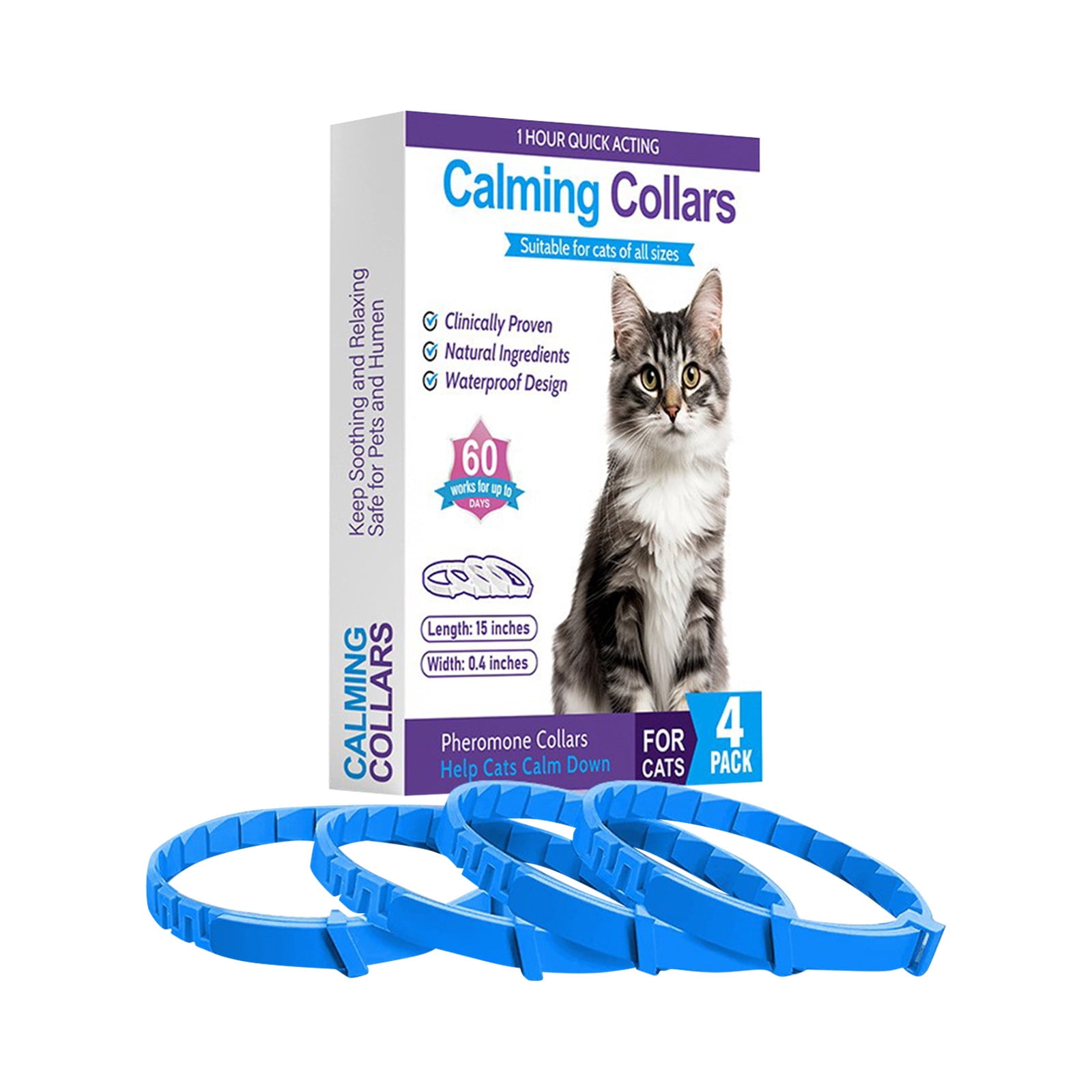 Curated visual reference: Fresh Look at Yzwei Set Of 4 Calming Anxiety Relief Collars For Pets