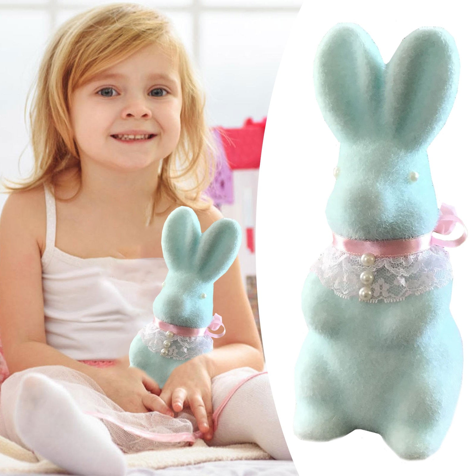 YZWEI Stuffed Easter Bunny Plush,Easter Plush Bunny,Moss Bunnies,6 ...