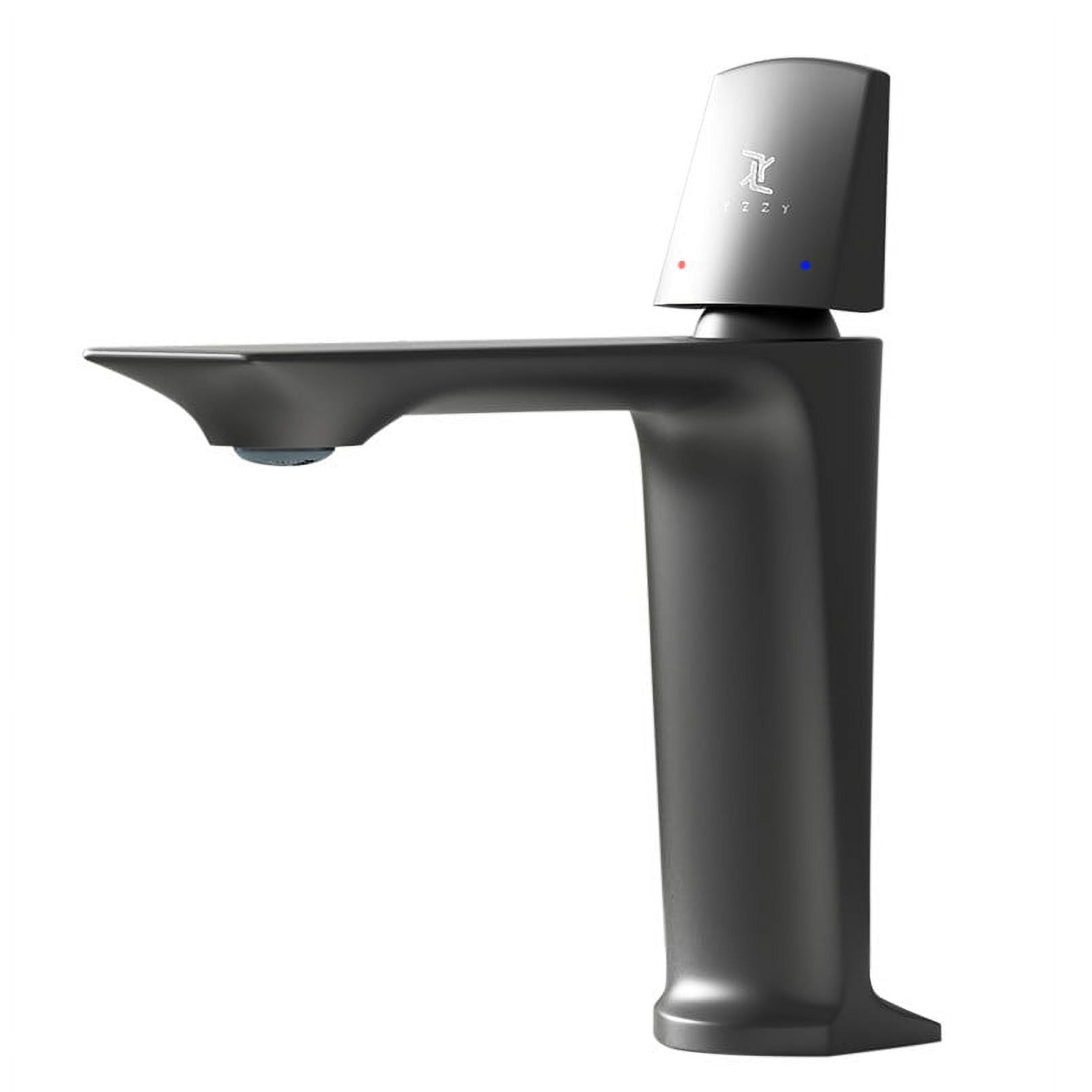YZZY Bathroom Faucet Single Handle Sink 1 Hole Basin Faucet Black Brass Lavatory Sink Faucet