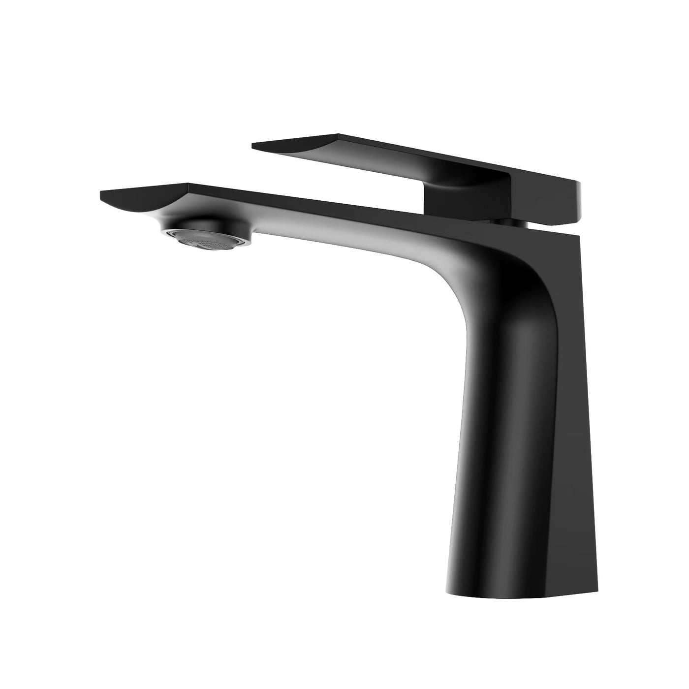 YZZY Black Single Handle Vessel Sink Faucet Hot and Cold Water Mixer Brass Body Single Hole Bathroom Sink Faucet
