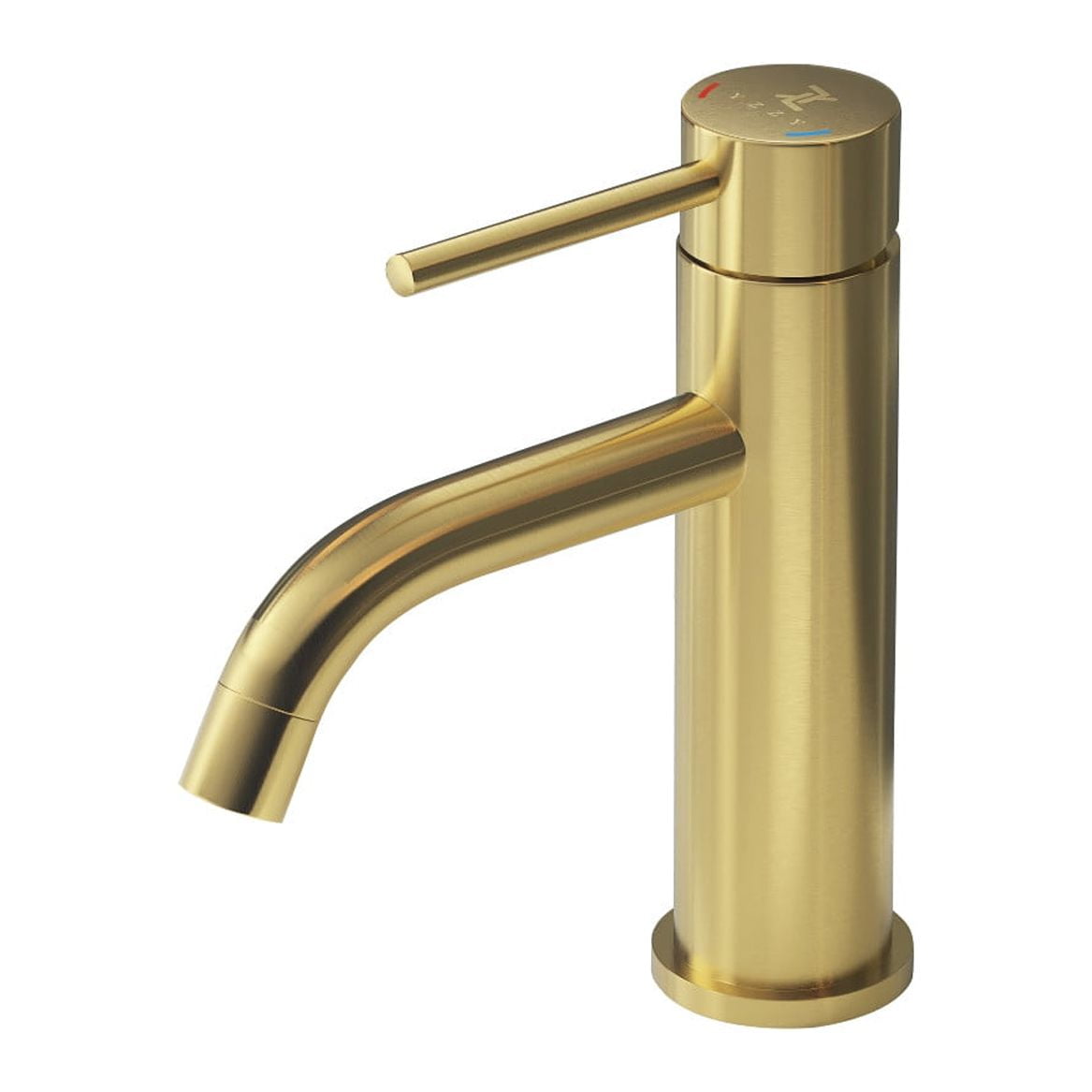 YZZY Brass Bathroom Faucet Brushed Gold Single Hole Vanity Sink Faucet Modern Single Lever Handle Bathroom Basin Faucet