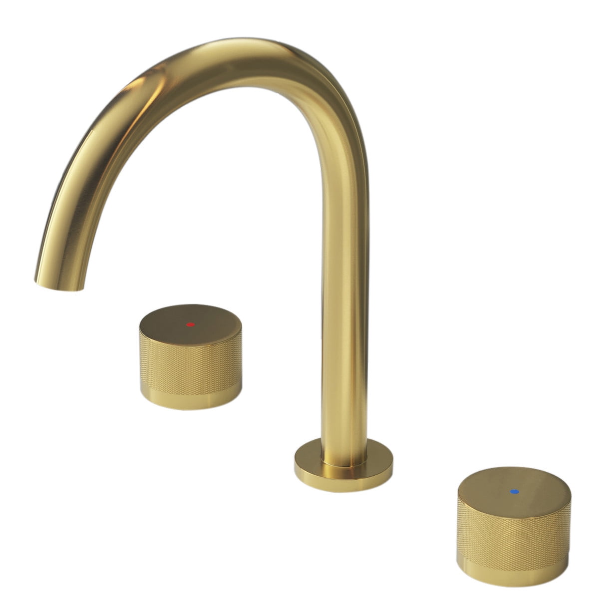 YZZY Double Handle Bathroom Sink Faucet 3-Hole Modern Gold Widespread Vanity Basin Faucet