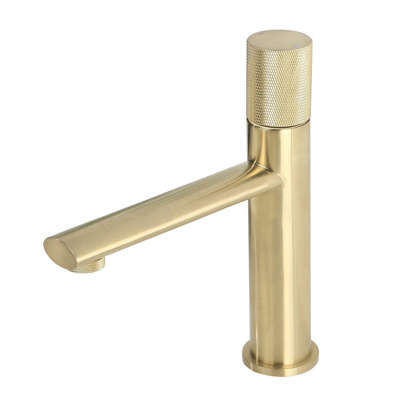 YZZY Single Hole Bathroom Sink Faucet Single Hanle Lavatory Basin Faucet Modern Brushed Gold Vanity Sink Faucet