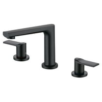 YZZY Widespread Bathroom Sink Faucet 3 Holes Black Lavatory Vanity Sink Faucet 2 Lever Handle Bathroom Basin Faucet