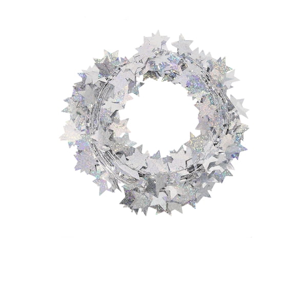YZZZJZOL Red Blue Silver Wire Star Garland 25Cm Shiny Tinsel Garland Perfect Decorative Accessory For Fourth Of July Independence Day And Birthday Celebrations.