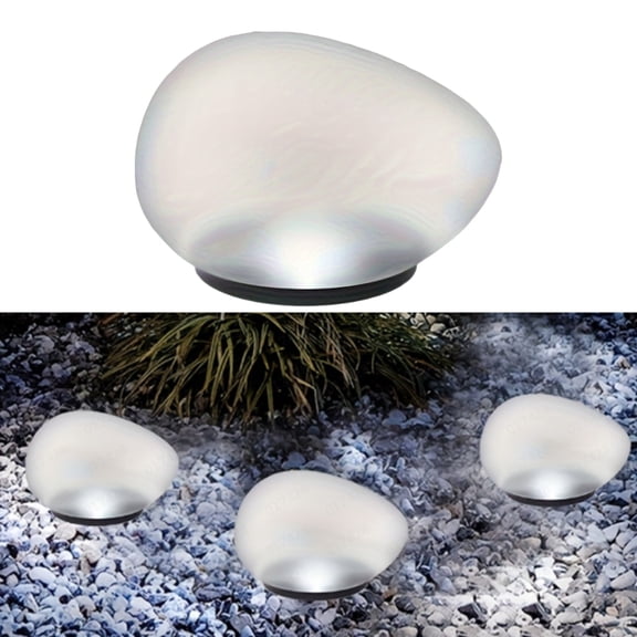 YZZZJZQL 1PCS Solar Powered Imitation Cobblestone Garden Light Warm LED Stone Shape Lamp for Outdoor Lawn Patio Yard Pathway & Indoor Balcony Desktop Ambient Decor