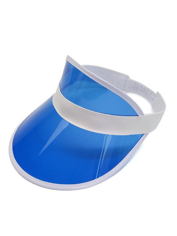 Plastic Visors For Women Men Sun Visor Hats Cap Sports Beach Tennis Golf Headwear Tennis Beach Sport Sunshade Hat Blue