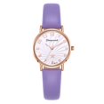 thumbnail image 1 of YZZZJZQL Watch For Women Casual Arabic Numbers Leather Analog Quartz Watch Waterproof Watches Purple, 1 of 5