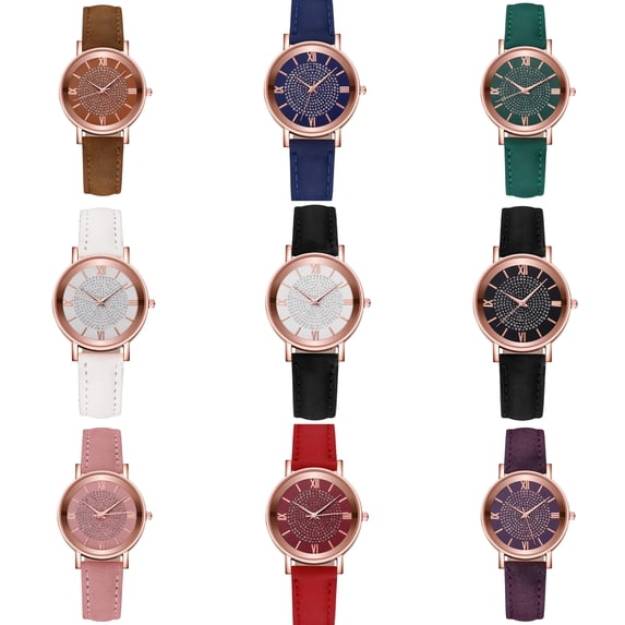 YZZZJZQL Women Watch Classic Simple Leather Analog Quartz Wrist Watch Elegant Casual Fashion Dress Watches Black