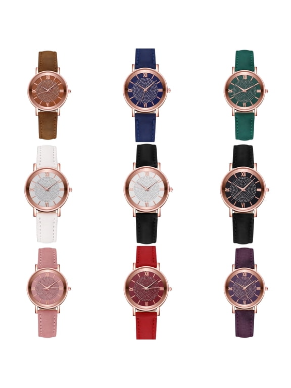 Women Watch Classic Simple Leather Analog Quartz Wrist Watch Elegant Casual Fashion Dress Watches Black