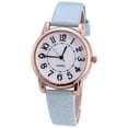 thumbnail image 1 of YZZZJZQL Women Watch Elegant Small Dial Quartz Wristwatches Simple Soft Frosted Pu Leather Strap Sky Blue, 1 of 4
