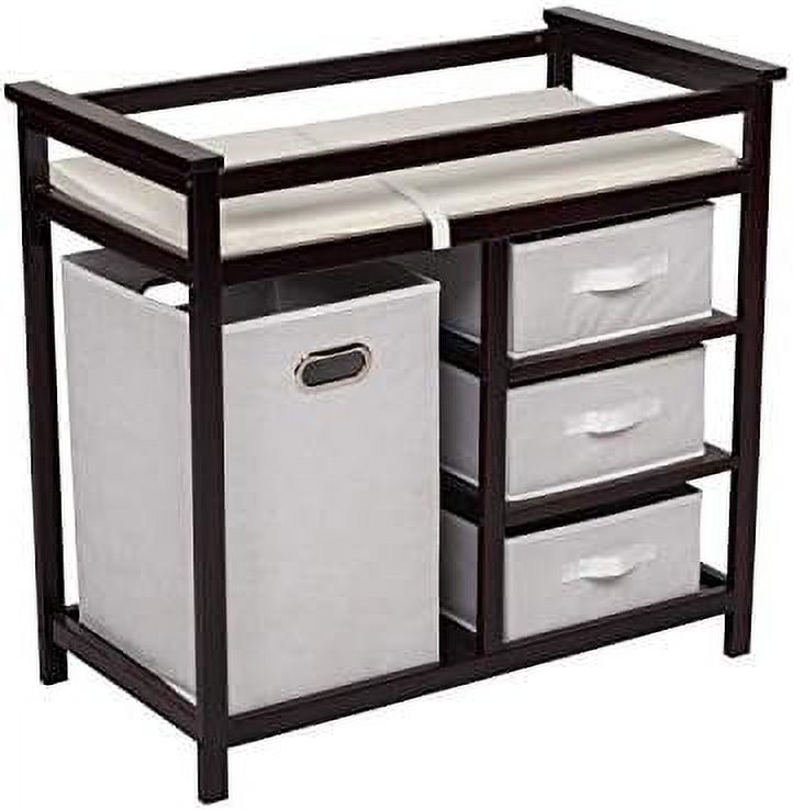 YZboomLife Baby Changing Table w/Drawers and Hamper Bag Changing