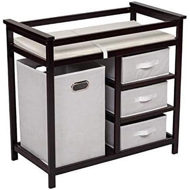 YZboomLife Baby Changing Table w/Drawers and Hamper Bag Changing Table Station Changing Table