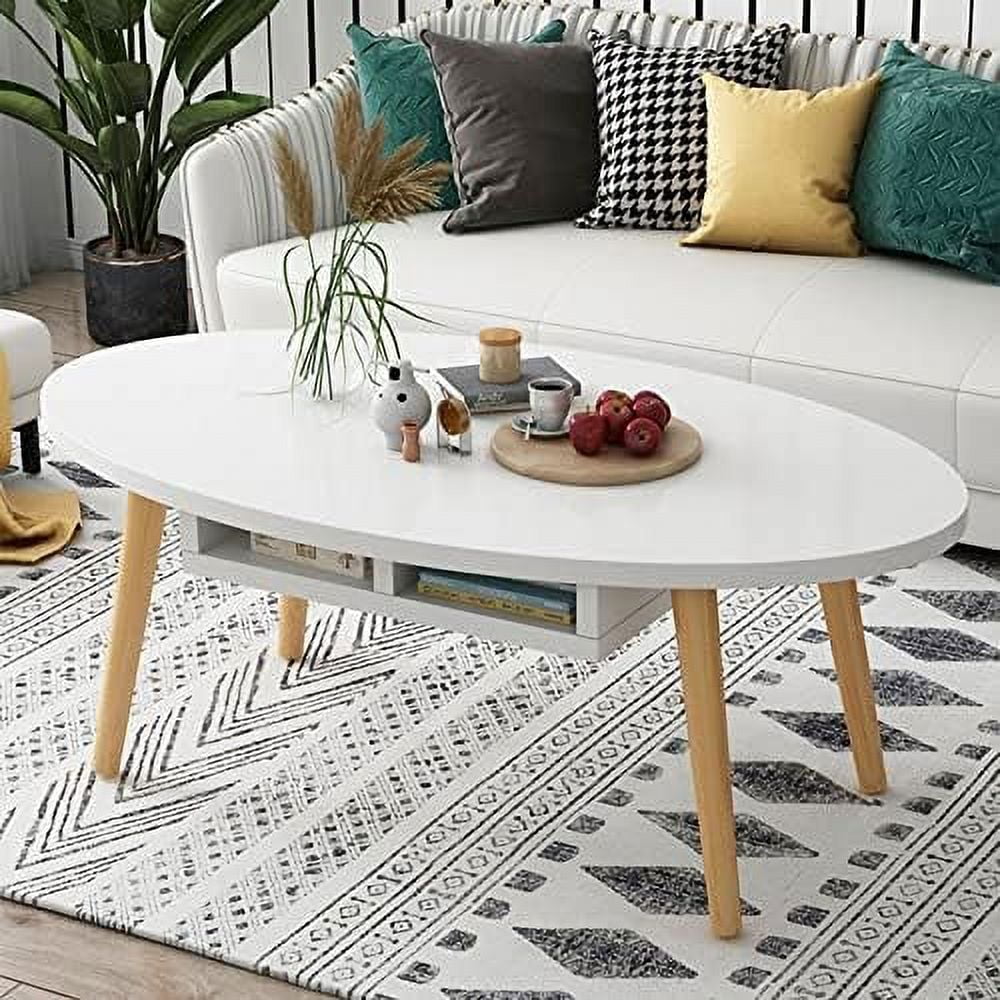 YZboomLife End Table Sofa Table Oval Coffee Table Modern Coffee
