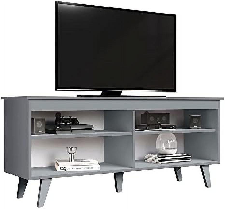 YZboomLife TV Stand with 4 Shelves and Cable Management Entertainment Center for TVs up