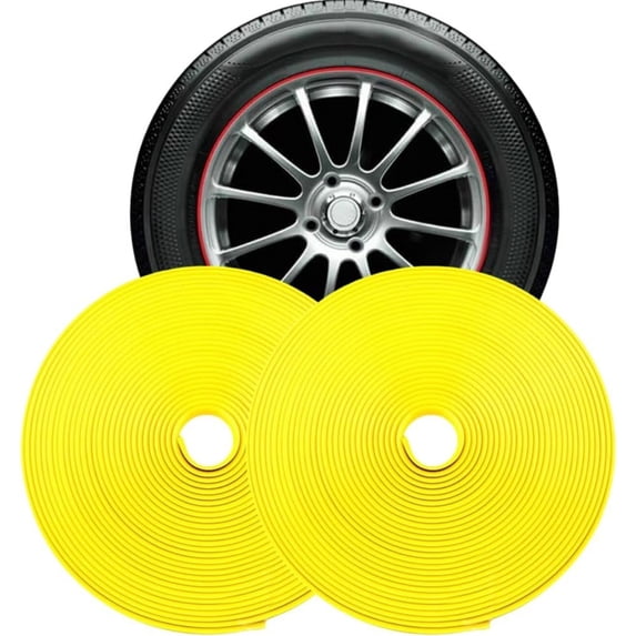 YZhouD Car Wheel Rim Protector Decor Strip, 8M Rim Edge Protector, Durable Rim Guards Protection Motorcycle Rubber Strips Automotive Accessory for Curb Rash and Wheel Scratch Prevention (1, Red)