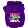 thumbnail image 1 of Ya Filthy Animal Screen Print Pet Hoodie, Purple - Small, 1 of 1