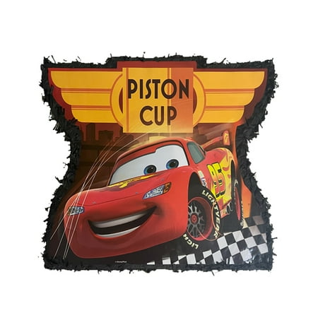 Ya Otta Cars Piston Cup Outline Pinata Pull String Party Supply 22" x 18" x 3"