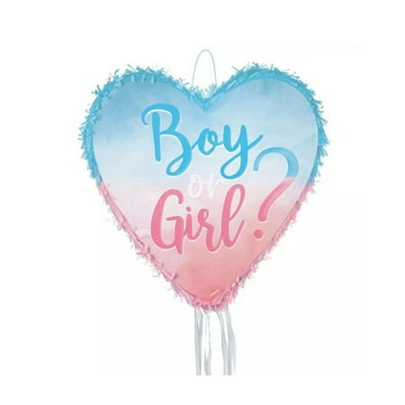 Ya Otta Gender Reveal Pinata Pull String Party Supply 17.75" L x 17.75" W x3.25"H