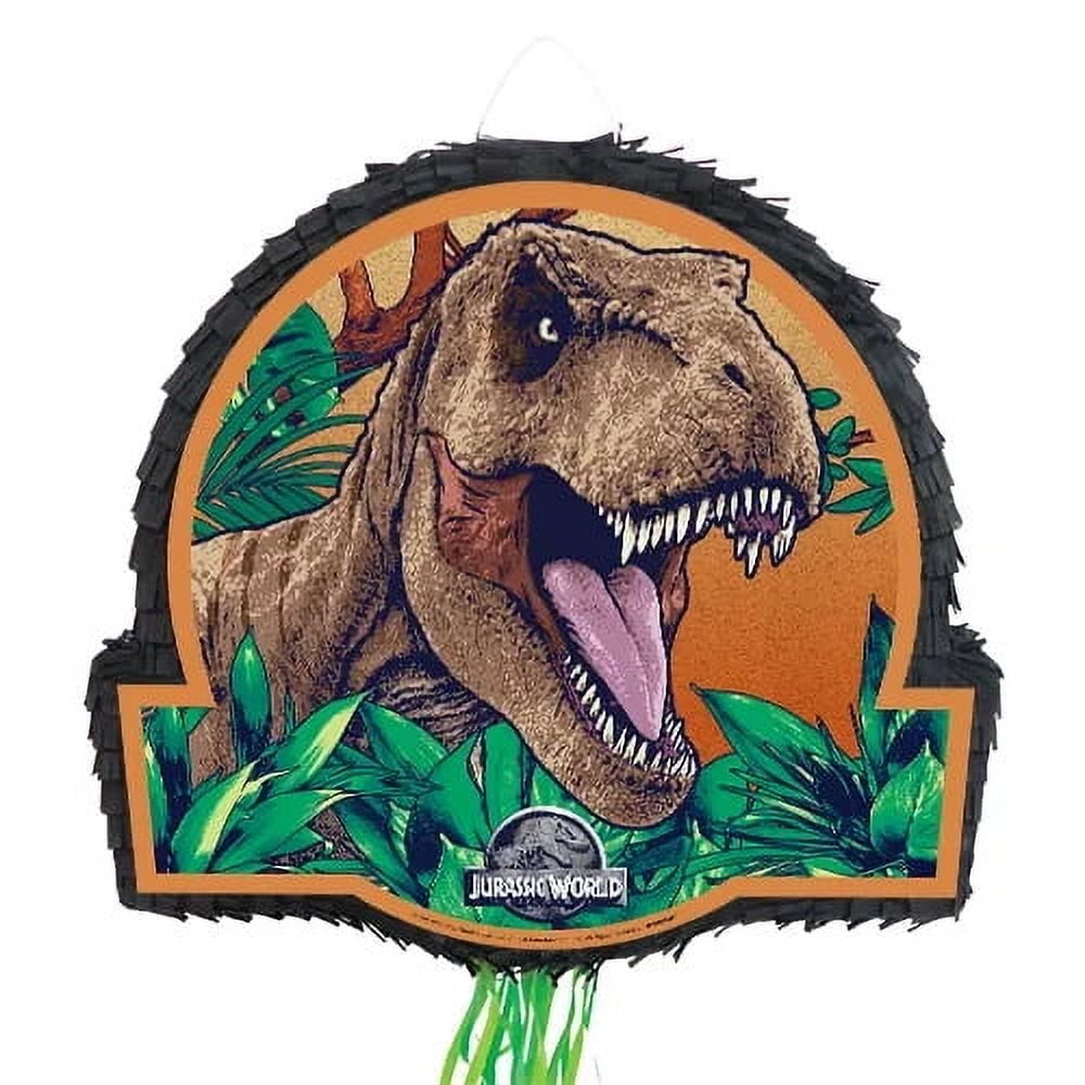Ya Otta Jurassic World Dominion Pinata Pull String Party Supply (21"L x 18.25"W x 3"H)