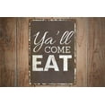 thumbnail image 1 of Ya'll Come Eat Restaurant Sign Restaurant Decor Ya'll Come Eat Sign Vintage Style Sign Metal Sign SIZE: 8" x 12", 1 of 4