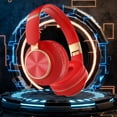 thumbnail image 1 of YaChu Over-Ear Wireless Gaming Headset with Microphone, Red, 1 of 8