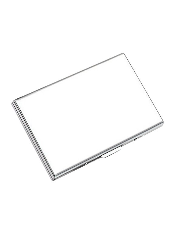 RFID Blocking Credit Card Protector Aluminum ID Case Hard Shell Business Card Holders Metal Wallet for Men or Women (Mirror)